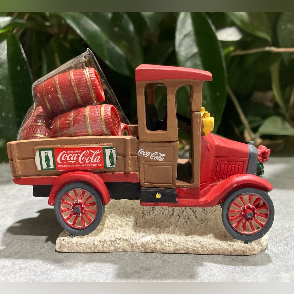 Coca-Cola Model T Truck with Barrels Town Square Collection Ornament 1993 Issue